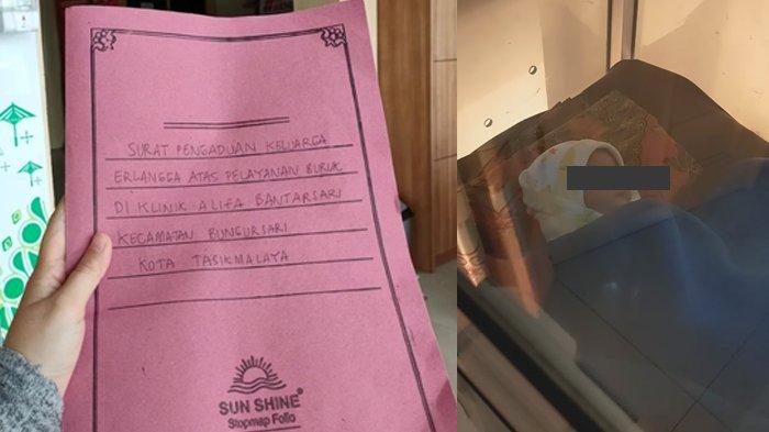 Kondisi bayi di dalam inkubator dan surat pengaduan yang dilayangkan keluarga
