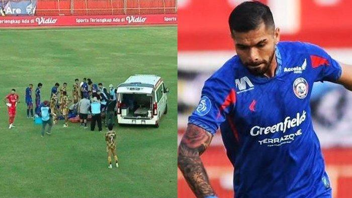 Kondisi dan Kronologi Julian Guevara Pemain Arema FC Pingsan Dibawa ke RS, Tim Lawan Ikut Melindungi