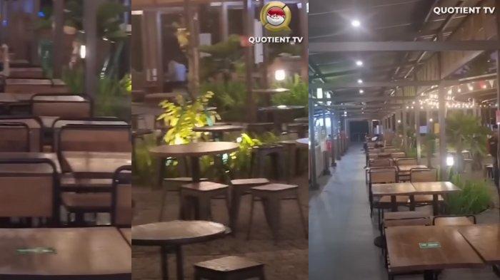 Kondisi pusat kuliner bisnis Raffi Ahmad dan Kaesang Pangareb sepi