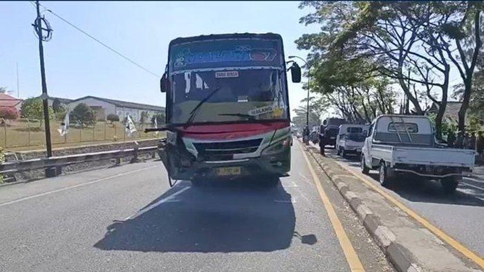 Bus Restu Panda yang terlibat kecelakaan maut di Pasuruan