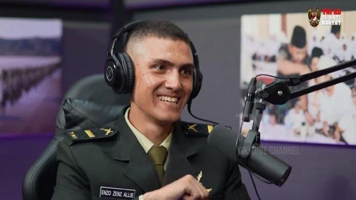 Letda Inf Enzo Allie dalam wawancara yang ditayangkan di channel YouTube TNI AD. (capture Youtube TNI AD)