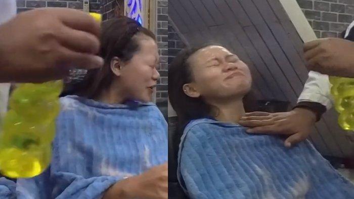 Lorian gelagapan disemprot air tanpa henti oleh pria di salon India 4