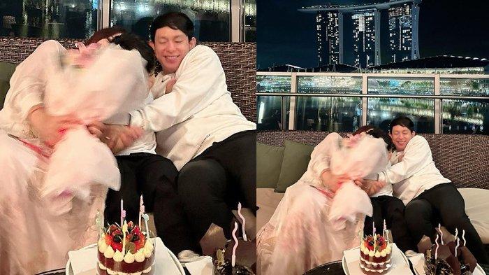 Maharani Kemala dan asistennya, Krisna merayakan ulang tahun di Singapura 1