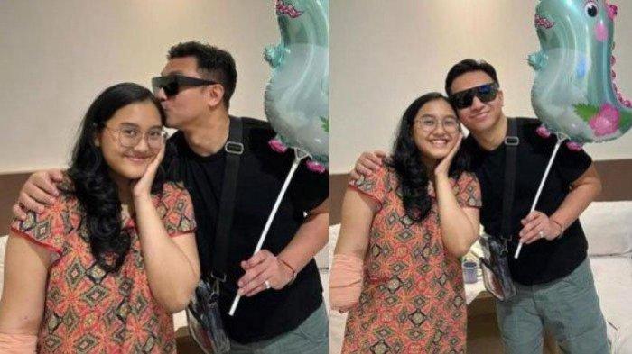 Mario Ginanjar menguatkan Oriza yang diamputasi tangannya akibat kecelakaan