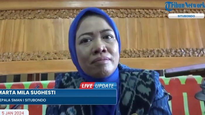 Marta Mila Sughesti kepala sekolah SMAN 1 Situbondo