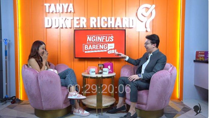 Mayang saat jadi tamu talkshow dr Richard Lee di YouTube