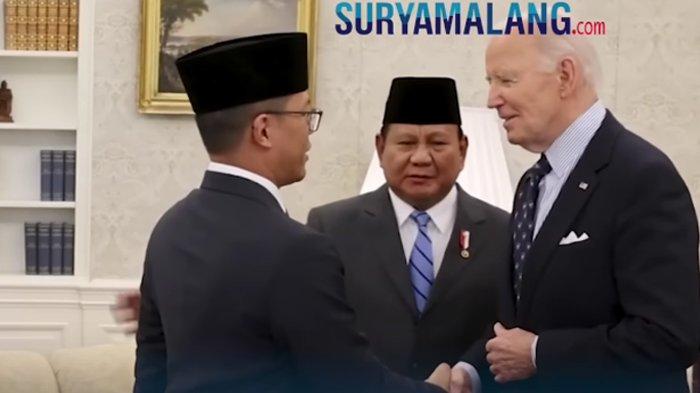 Menteri Luar Negeri, Sugiono menjabat tangan Joe Biden