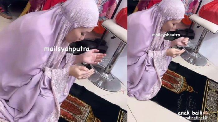 Momen Ayu Ting Ting khuyuk berdoa setelah 2 kali gagal menikah