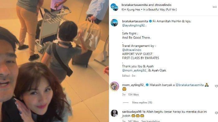 Momen Brata Kartasasmita temani Ayu Ting Ting berangkat liburan ke AS. (Instagram @bratakartasasmita)