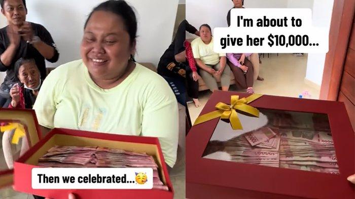 Momen wanita penjual donat di Bali dapat sekardus uang dari Isaiah Garza