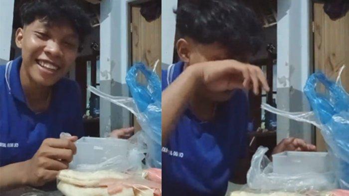 Mujib menangis menatap nasi basi kiriman ibunya