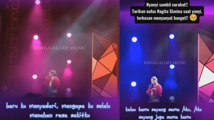 Nagita Slavina saat manggung di konser bak curhat