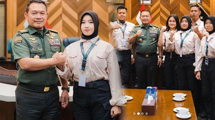 Nuraini foto bersama Kasad Dudung Abdurachman