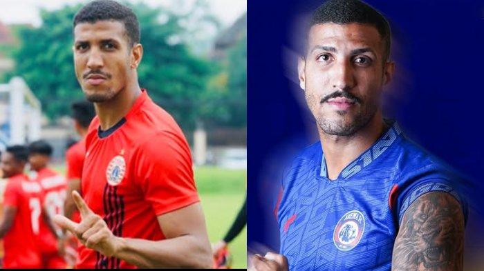BURSA TRANSFER AREMA - Pemain asing asal Brasil, Yann Motta (KANAN) diperkenalkan sebagai pemain baru oleh Arema FC pada Selasa (1/7/2025), termasuk mengunggah potretnya di Instagram resmi klub. Yann Motta (KIRI) ketika berseragam Persija Jakarta. Pemain berposisi bek tengah ini bakal memperkuat sektor lini belakang Arema FC.