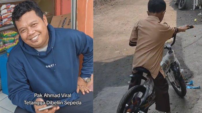 Pak Ahmad menghentikan kereta api membelikan sepeda baru untuk anak yatim