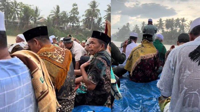 Para jamaah salat Istisqa di Jambi memohon datangnya hujan