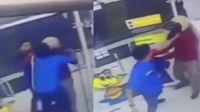 Pegawai minimarket melawan perampok yang membawa pistol