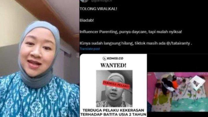 Pemilik daycare Meita Irianty alias MI menganiaya balita hingga babak belur.