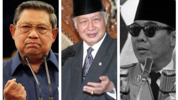 Pemilu Legislatif (Pileg) 2024 turut diramaikan oleh anak, cucu, cicit, hingga menantu dari presiden dan wakil presiden yang pernah menjabat ramai-ramai mengajukan diri sebagai calon anggota legislatif (caleg). Ada dari trah Soekarno, Soeharto, hingga SBY. Siapa yang unggul? (Kolase/Kompas.com)