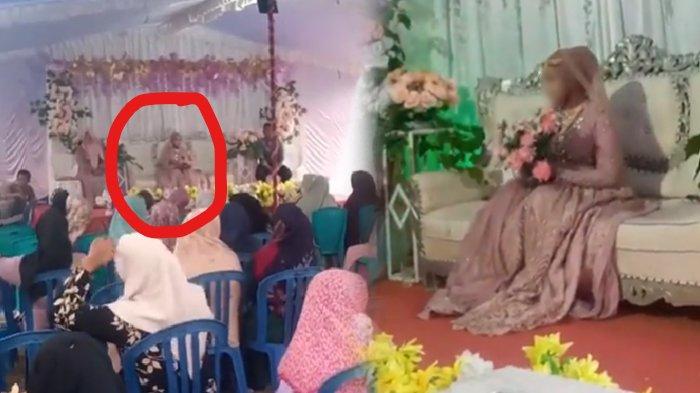 Pengantin wanita di Bima duduk sendiri tanpa pengantin pria 1
