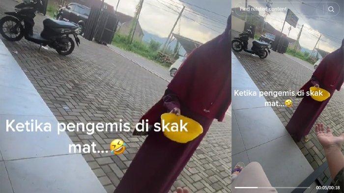 Pengemis minta uang ke seorang pria lalu di skak mat