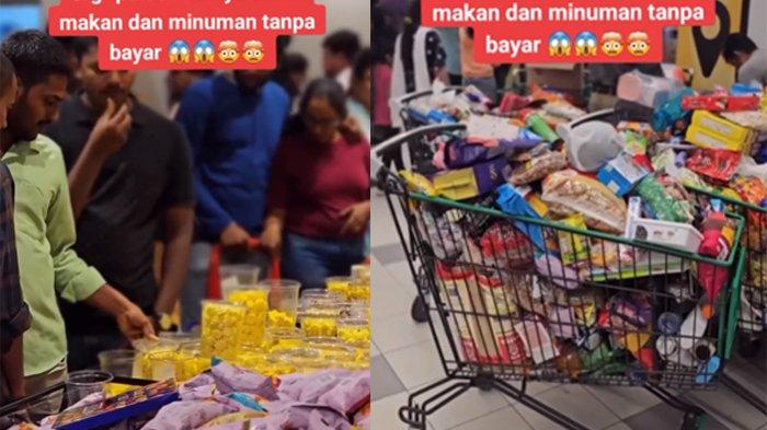 Pengunjung mall, warga India makan seenaknya dan mengambil barang tanpa bayar
