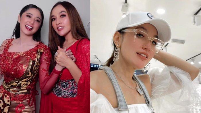Penyanyi dangdut Indah Sari bersama Dewi Perssik