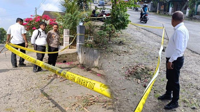 PENEMUAN JASAD DITA OKTAVIA : Lokasi penemuan jasad perempuan muda di Jalan Raya Blitar-Malang dipasang garis polisi, Senin (7/7/2025). Polres Blitar sudah mengungkap identitas jasad perempuan itu. Penyebab Cewek Plosoklaten Kediri Dita Oktavia Tewas, Jasadnya Ditemukan di Depan Rumah Warga Blitar