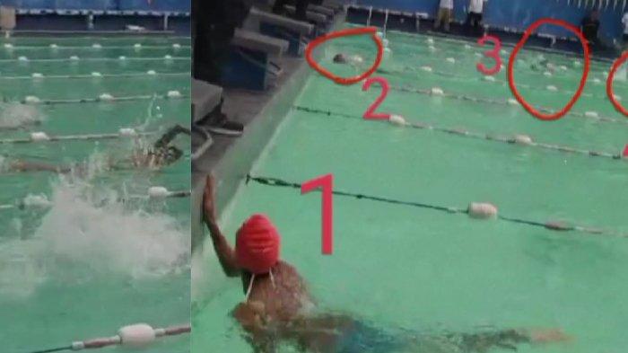 Perlombaan renang yang diikuti Egi