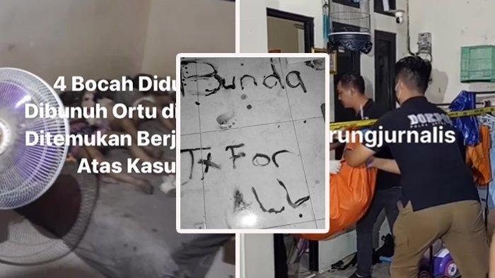 Pesan berdarah yang ditulis Panca ayah bunuh 4 anak di Jagakarsa, ditujukan untuk istri 1
