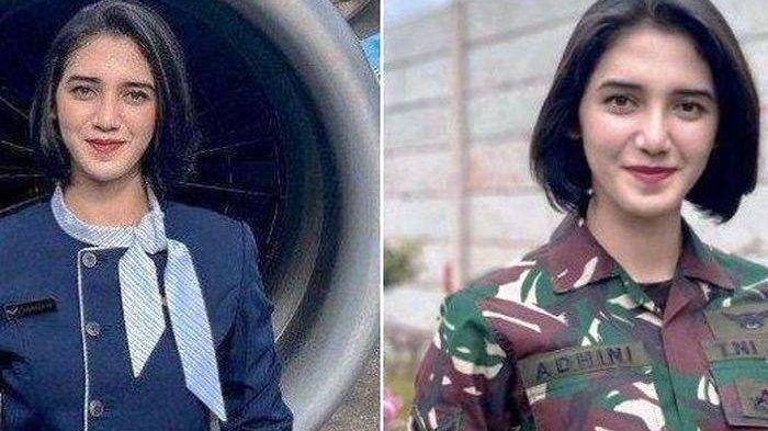 Pesona Serda Andhini Pramugari Pesawat Kepresidenan Sekaligus Anggota TNI, Dipuji Gegara Cantik