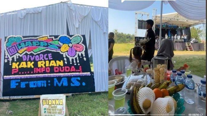 Pesta perceraian digelar pria di Lampung bernama Rian Maulana viral di media sosial