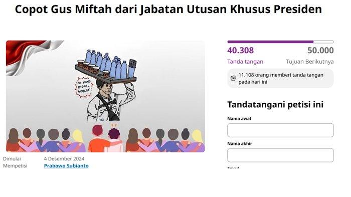 Petisi copot Gus Mifthat dari Utusan Khusus Presiden
