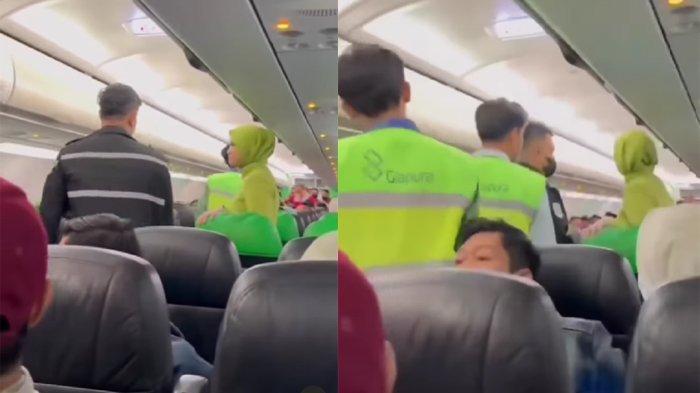 Petugas mengamankan penumpang Citilink merokok di dalam pesawat 1