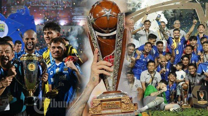 PIALA PRESIDEN 2025 - Persib Bandung (KIRI) pemenang Liga 1 2024 dipastikan akan berlaga di Piala Presiden 2025.