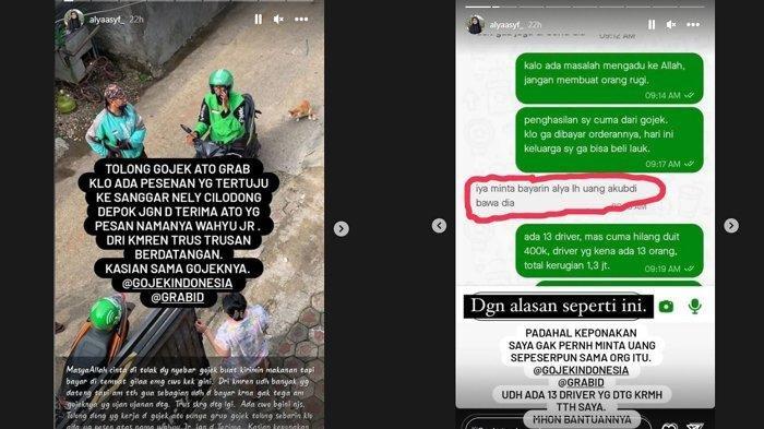 Postingan Alya setelah ditoror 20 orderan fiktif ulah pria dendam cintanya ditolak