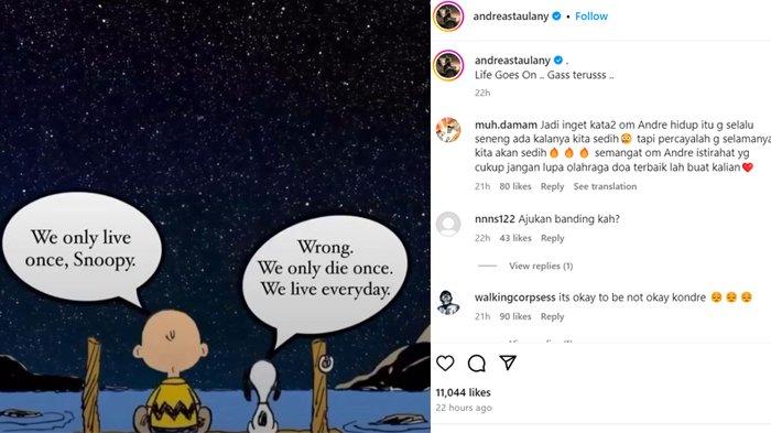 Postingan Andre Taulany seolah menggambarkan kondisi hidupnya