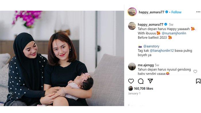 Postingan Happy Asmara dan istri Haji Isam