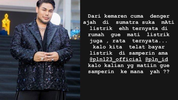Postingan Ivan Gunawan tentang pemadaman listrik di kawasan rumahnya