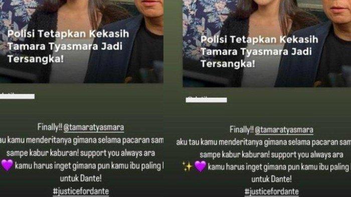 Postingan Kathy Indera sahabat Tamara Tyasmara