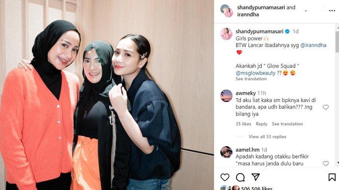 Postingan Shandy Purnamasari bersama Ira Nandha dan Nagita Slavina