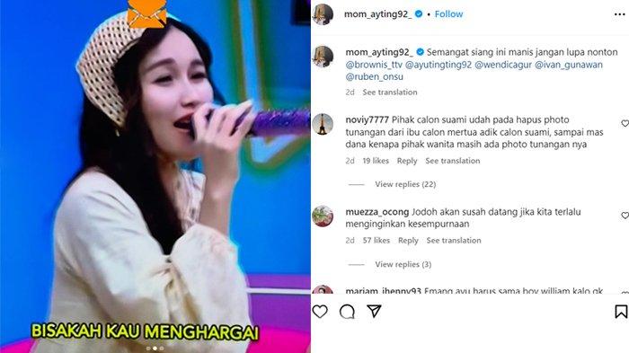 Postingan Umi Kalsum pajang foto Ayu Ting Ting tanpa cincin tunangan