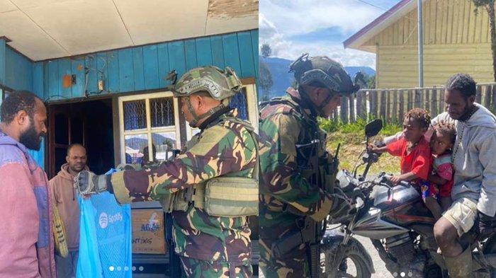 Postingan akun TNI tentang kegiatan Lettu Fardhana dan anggotanya di Papua 1