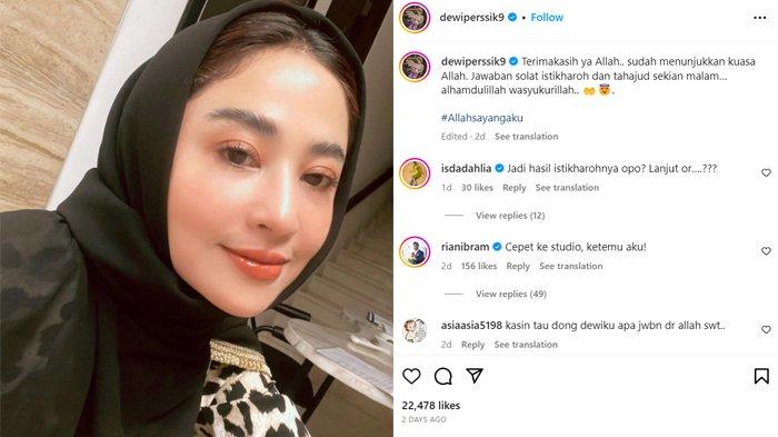Postingan galau Dewi Perssik setelah Rully kepergok peluk wanita lain
