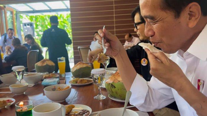 Presiden Jokowi cuma bisa tersenyum saat digoda para artis