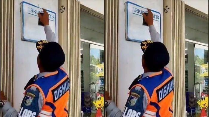 Pro Kontra Petugas Dishub Hapus Tanda Parkir Gratis di Indomaret yang Viral, Banyak yang Protes