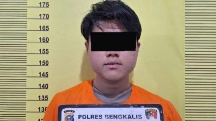 RH (22) jadi tersangka gara-gara memasangkan bendera di leher anjing
