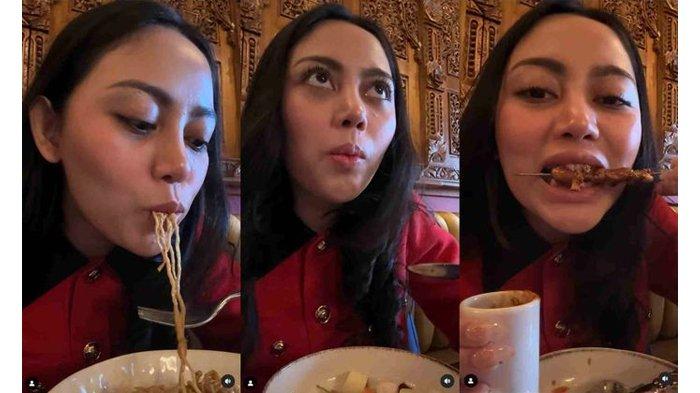 Rachel Vennya saat menikmati hidangan di restoran milik Raffi Ahmad dan Nagita Slavina