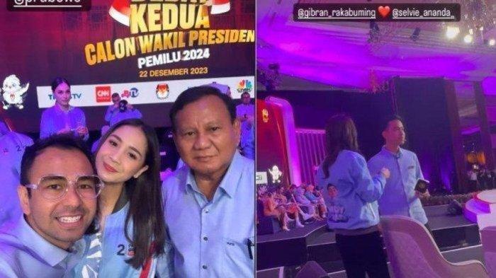 Raffi Ahmad dan Nagita Slavina ikut mendampingi Gibran Rakabuming saat acara Debat Cawapres 2024