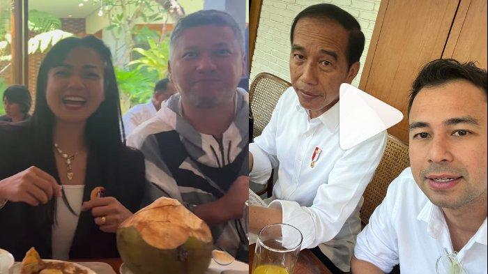 Raffi Ahmad dan Presiden Jokowi (kanan), Nirina Zubir dan Gading Marten (kanan)